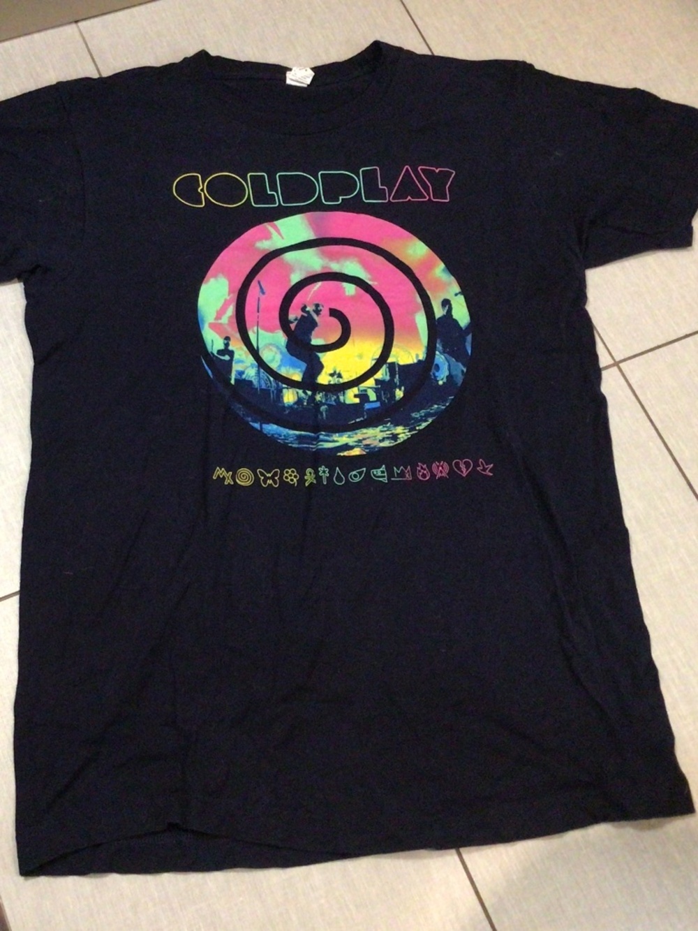Coldplay concert tshirt
